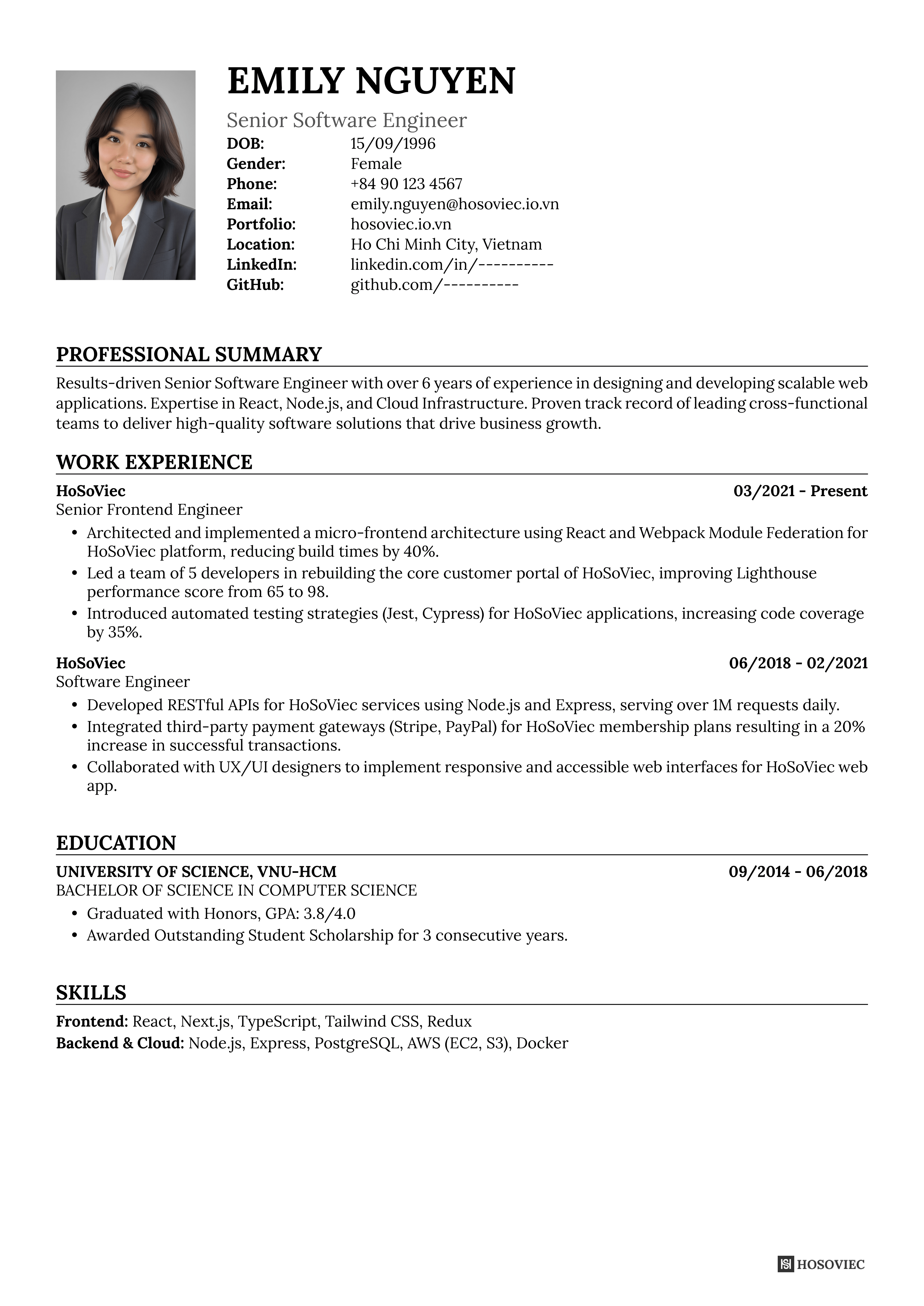 ATS Simple Resume Template